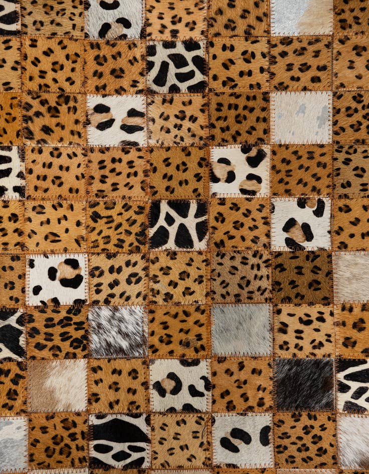 Detail image of  5' 1 x 8' Cowhide Leather Rug