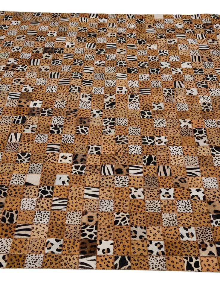 Detail image of  5' 1 x 8' Cowhide Leather Rug