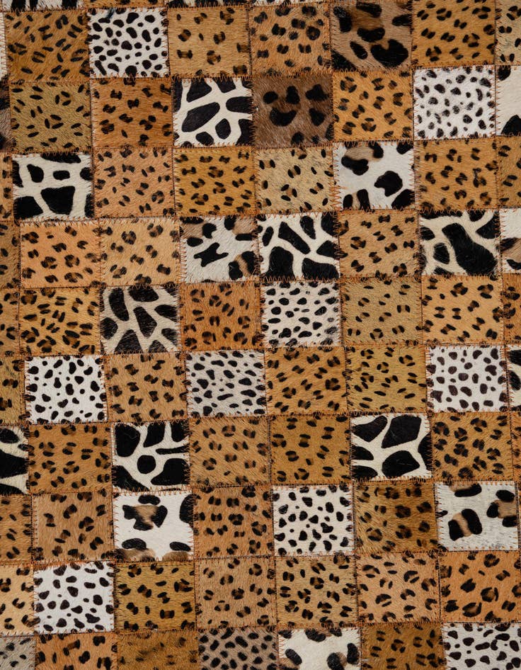 Detail image of  5' 1 x 8' Cowhide Leather Rug