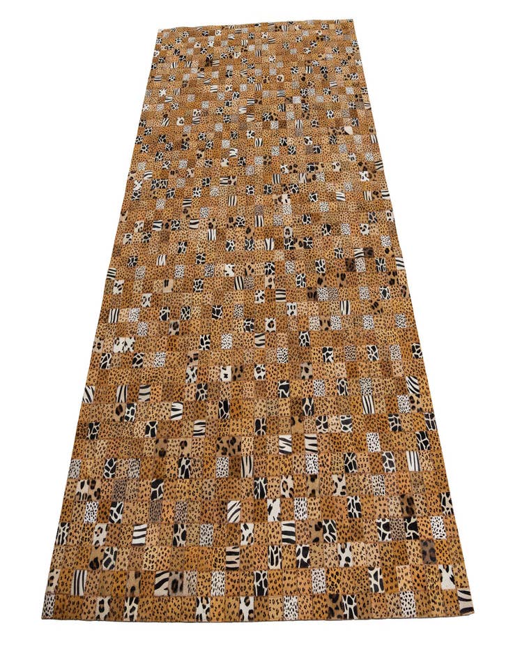 Detail image of  5' 1 x 8' Cowhide Leather Rug