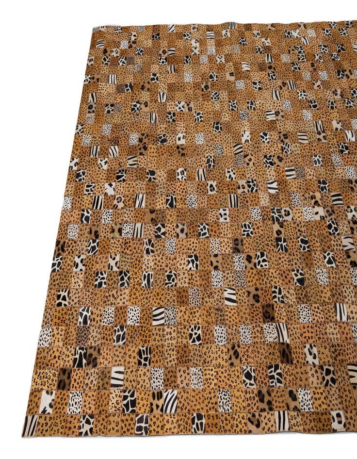 Detail image of  5' 1 x 8' Cowhide Leather Rug