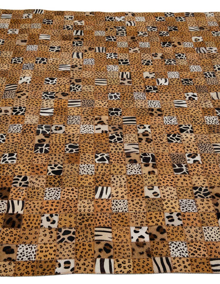 Detail image of  5' 1 x 8' Cowhide Leather Rug