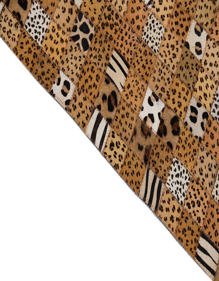 Detail image of  5' 1 x 8' Cowhide Leather Rug