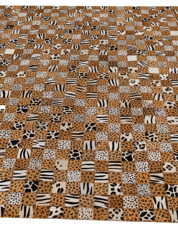 Detail image of  5' 1 x 8' Cowhide Leather Rug