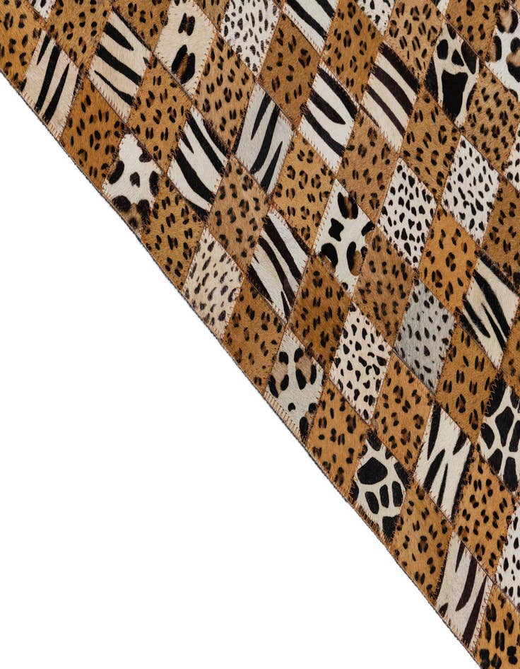 Detail image of  5' 1 x 8' Cowhide Leather Rug