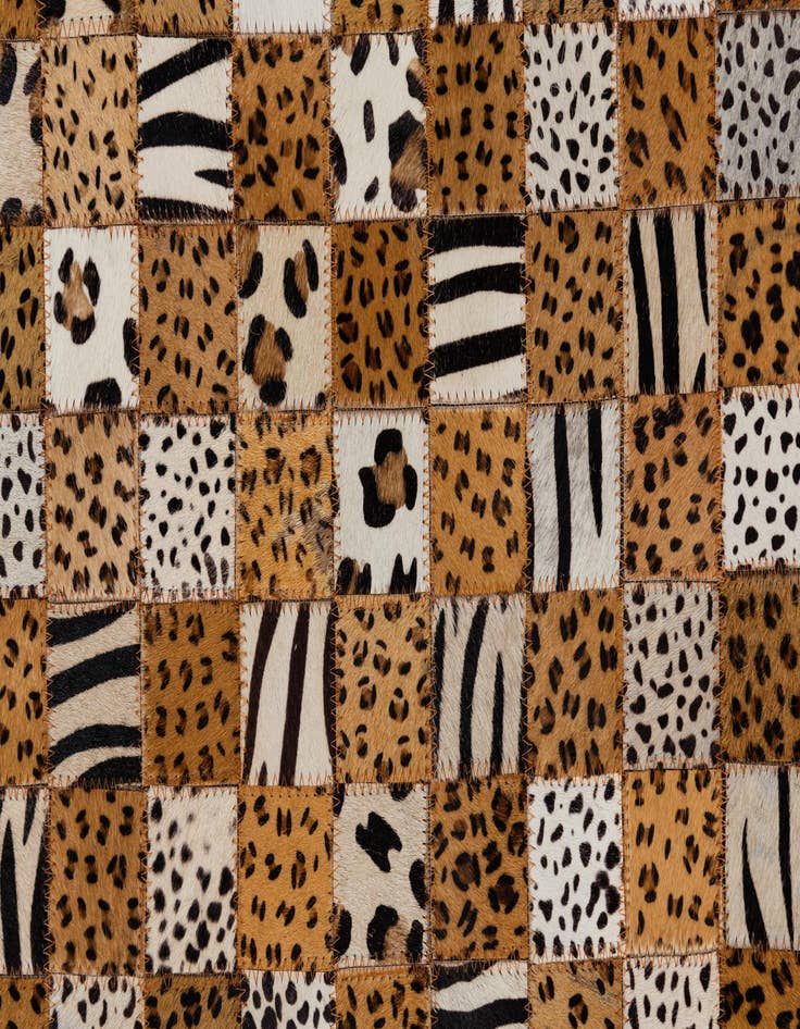 Detail image of  5' 1 x 8' Cowhide Leather Rug