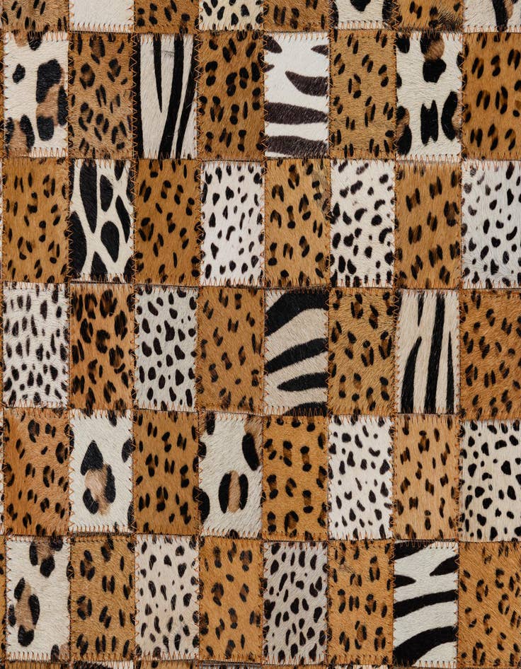 Detail image of  5' 1 x 8' Cowhide Leather Rug