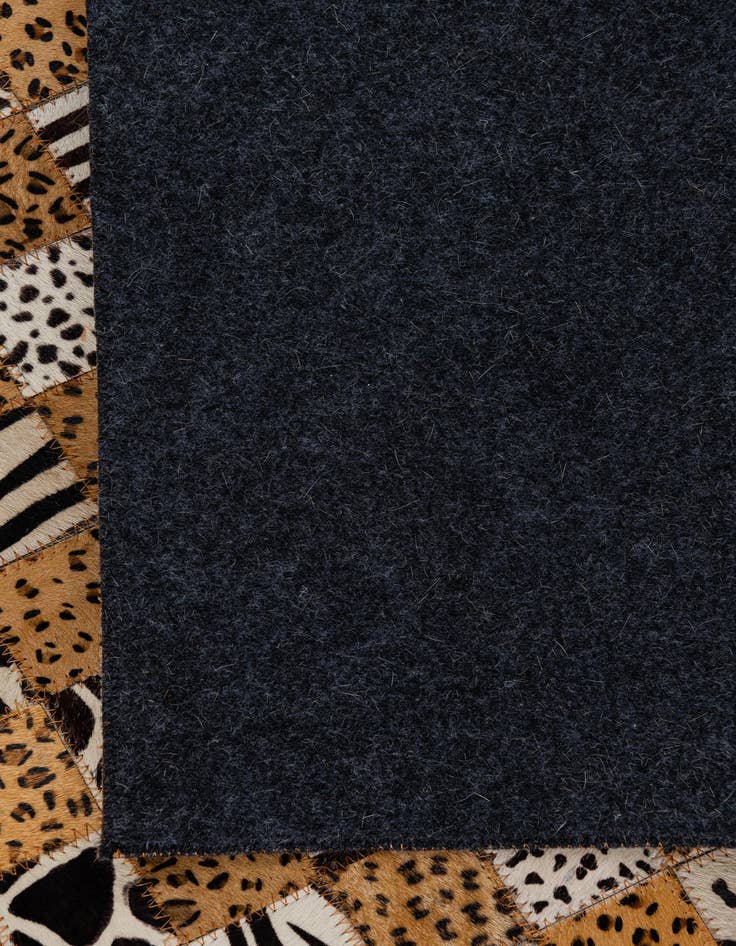 Detail image of  5' 1 x 8' Cowhide Leather Rug