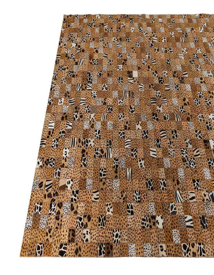 Detail image of  5' 1 x 8' Cowhide Leather Rug