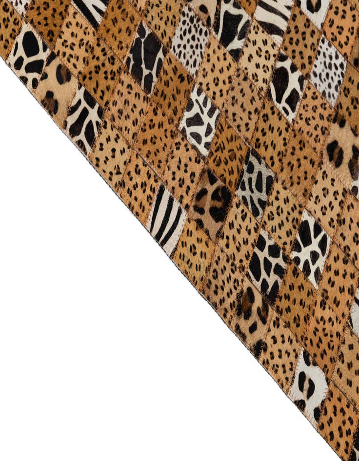 Detail image of  5' 1 x 8' Cowhide Leather Rug