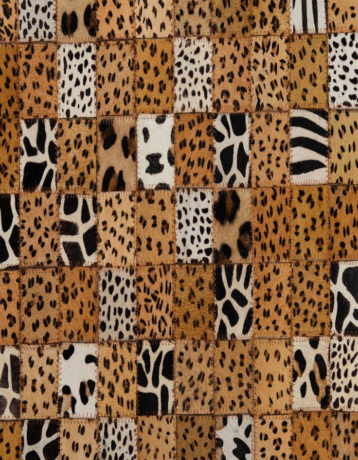 Detail image of  5' 1 x 8' Cowhide Leather Rug