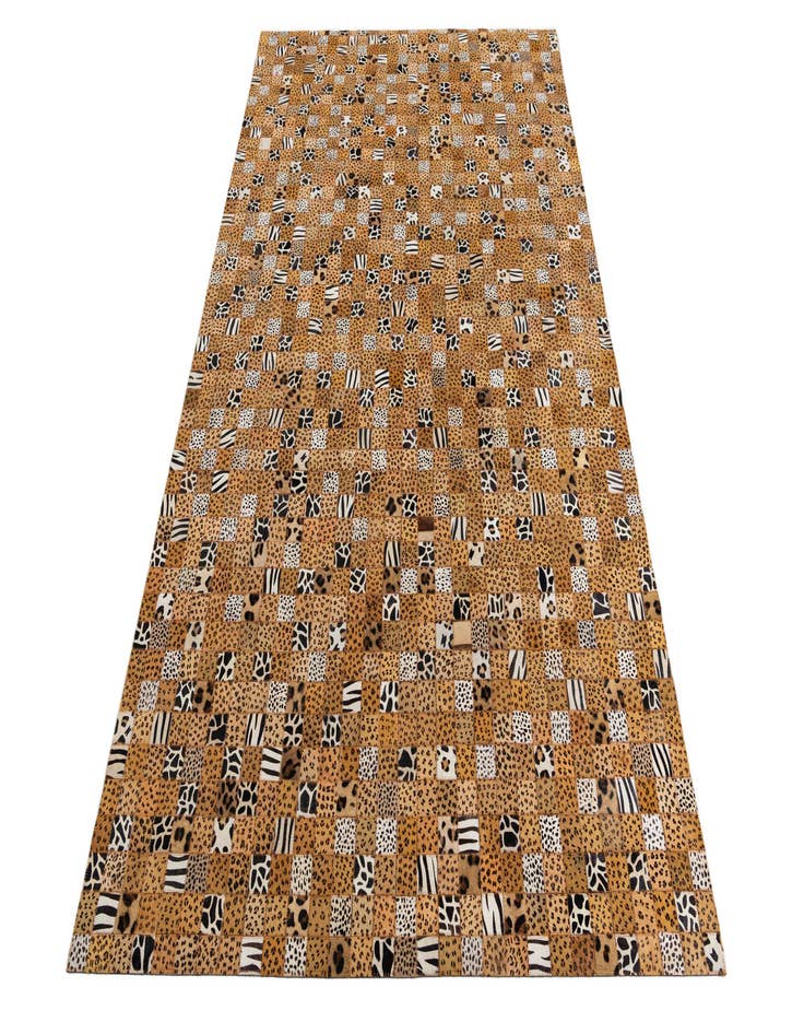 Detail image of  5' 1 x 8' Cowhide Leather Rug