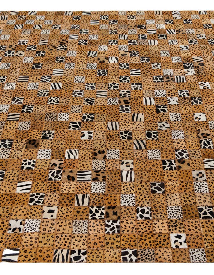 Detail image of  5' 1 x 8' Cowhide Leather Rug