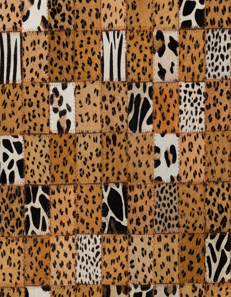 Detail image of  5' 1 x 8' Cowhide Leather Rug