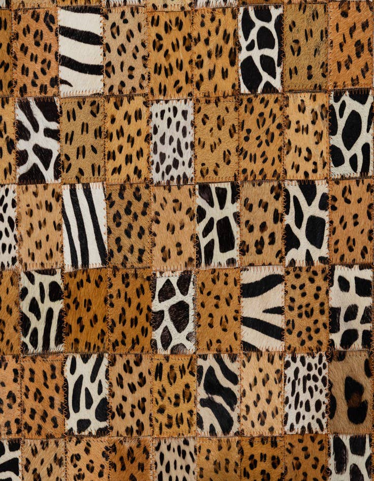 Detail image of  5' 1 x 8' Cowhide Leather Rug