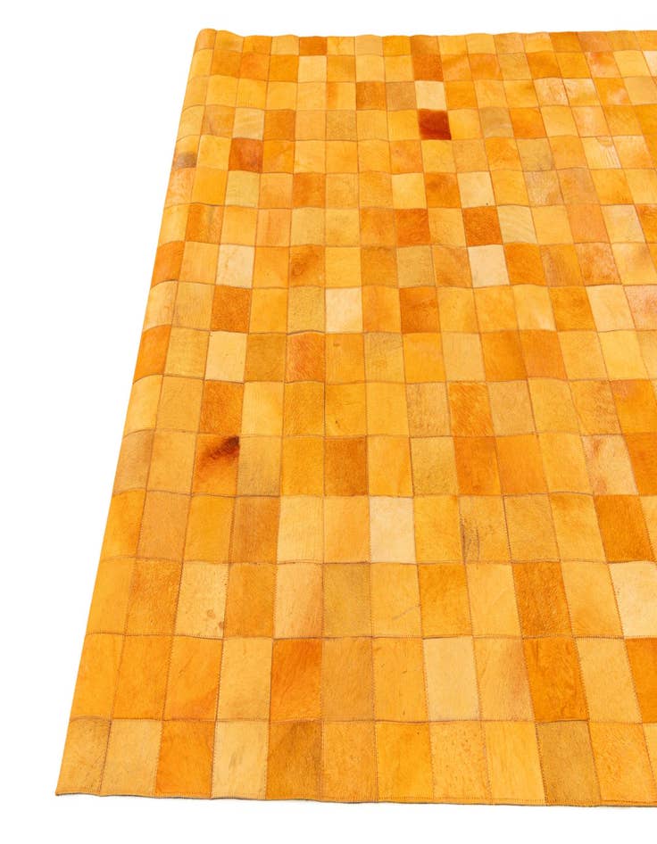 Detail image of  5' 1 x 7' 11 Cowhide Stocks Rug