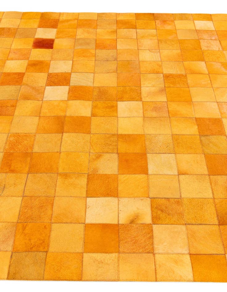 Detail image of  5' 1 x 7' 11 Cowhide Stocks Rug