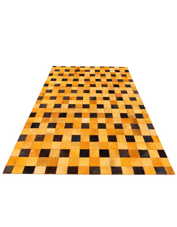 Detail image of  5' 1 x 7' 11 Cowhide Stocks Rug