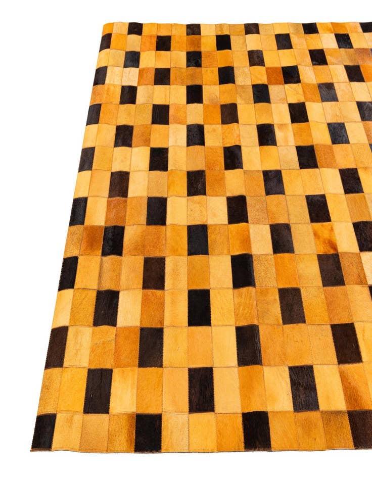 Detail image of  5' 1 x 7' 11 Cowhide Stocks Rug