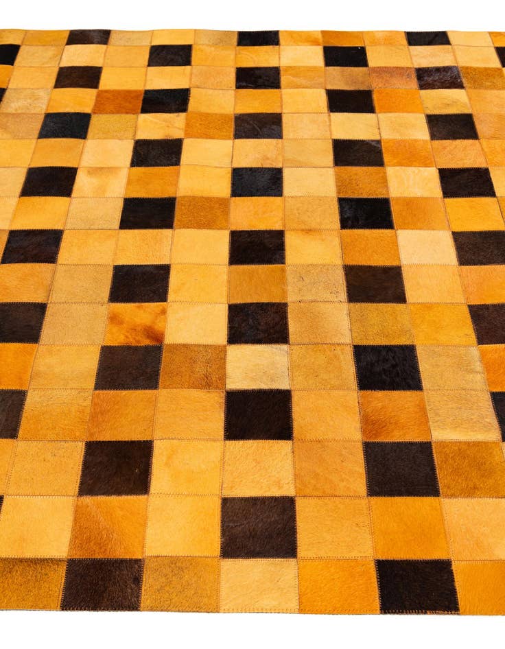 Detail image of  5' 1 x 7' 11 Cowhide Stocks Rug