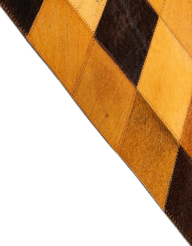 Detail image of  5' 1 x 7' 11 Cowhide Stocks Rug