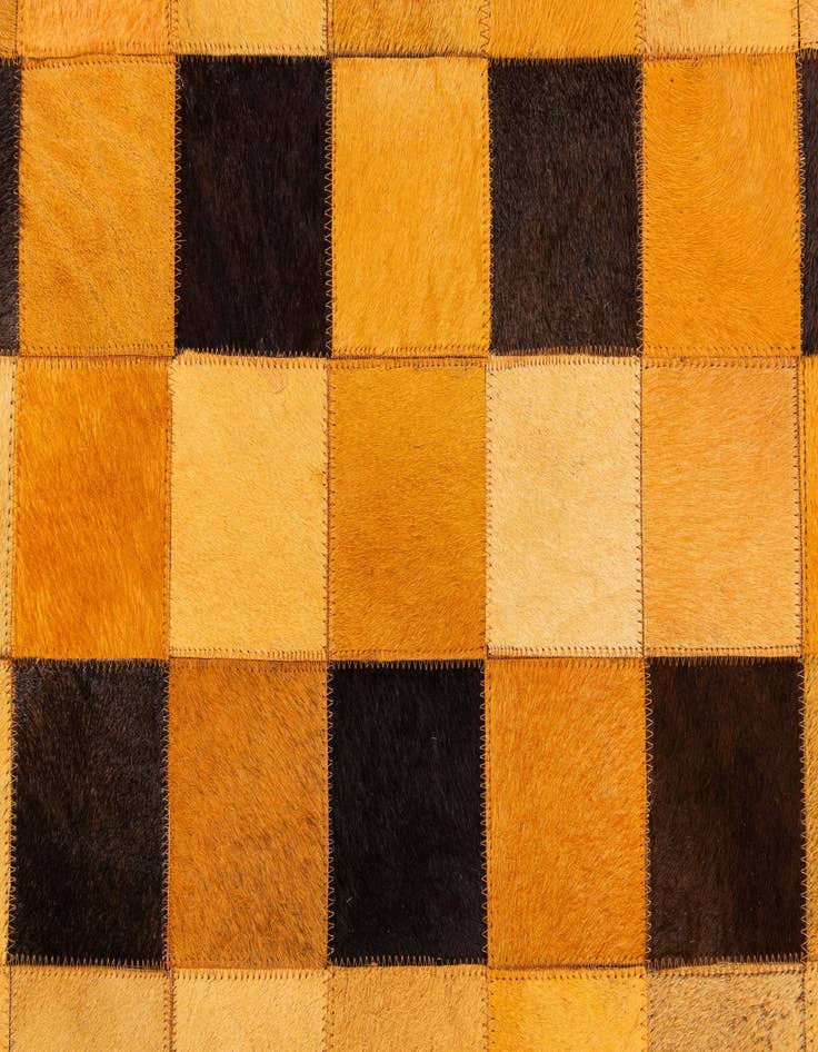 Detail image of  5' 1 x 7' 11 Cowhide Stocks Rug