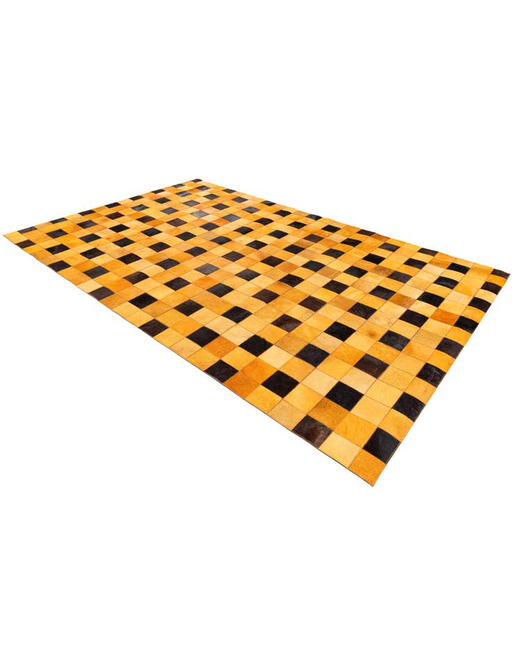 Detail image of  5' 1 x 8' Cowhide Stocks Rug