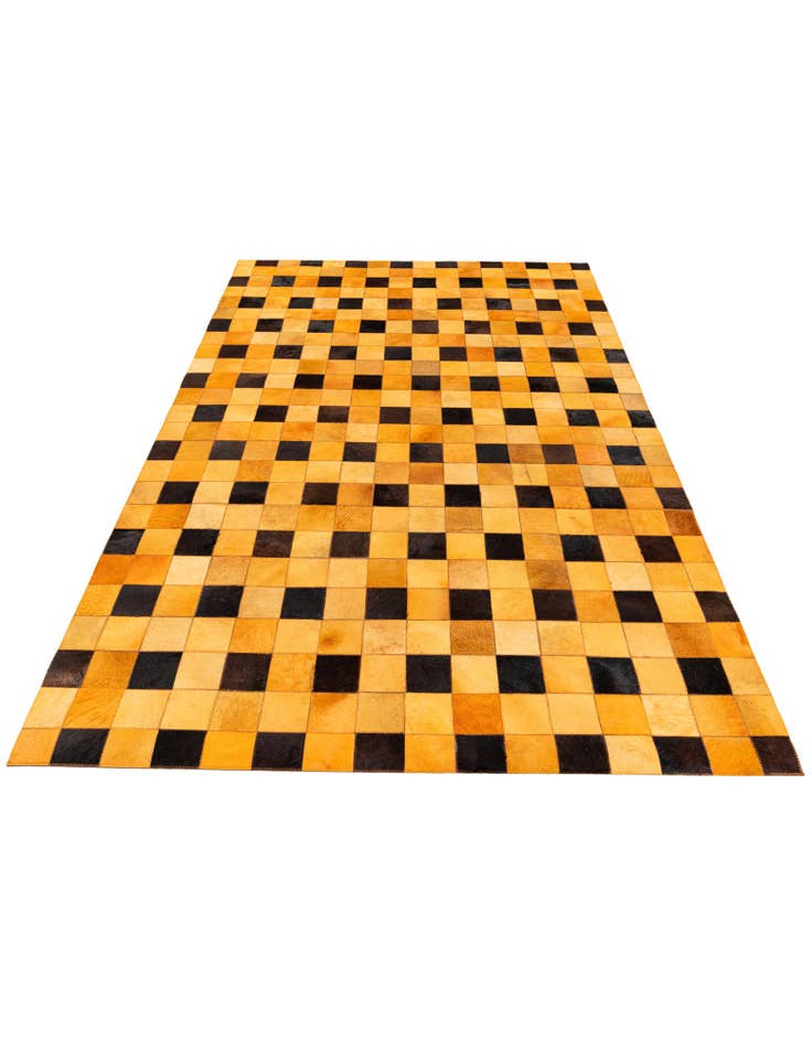 Detail image of  5' 1 x 8' Cowhide Stocks Rug