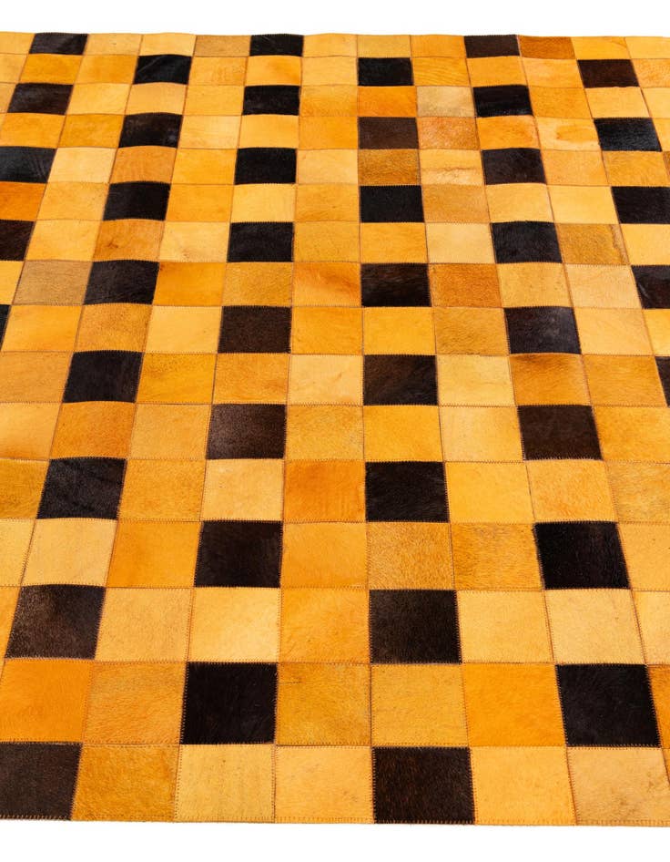 Detail image of  5' 1 x 8' Cowhide Stocks Rug