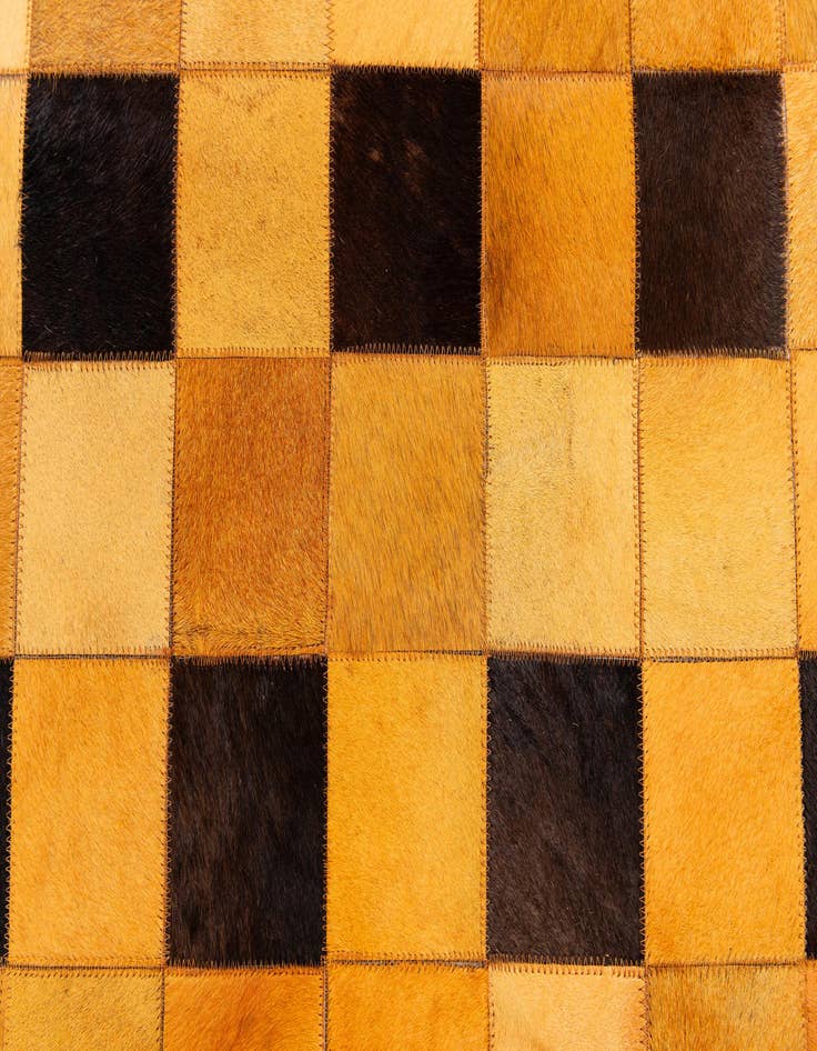 Detail image of  5' 1 x 8' Cowhide Stocks Rug