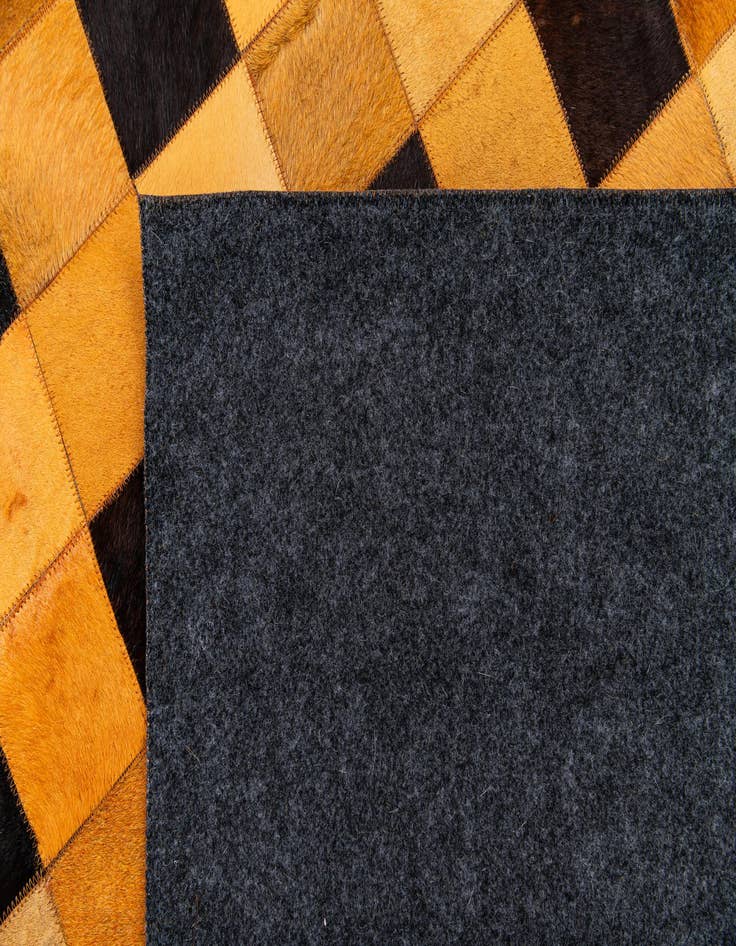 Detail image of  5' 1 x 8' Cowhide Stocks Rug