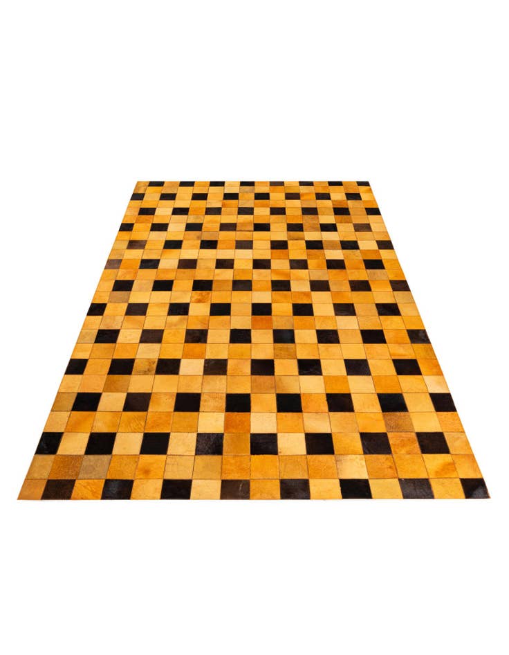 Detail image of  5' 2 x 8' Cowhide Stocks Rug