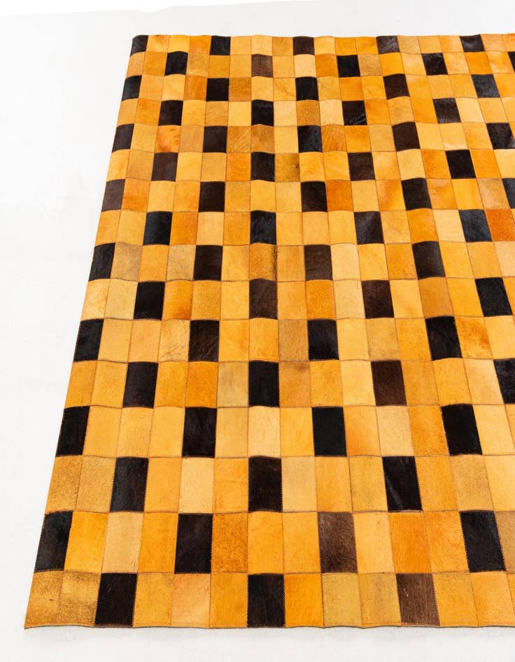 Detail image of  5' 2 x 8' Cowhide Stocks Rug