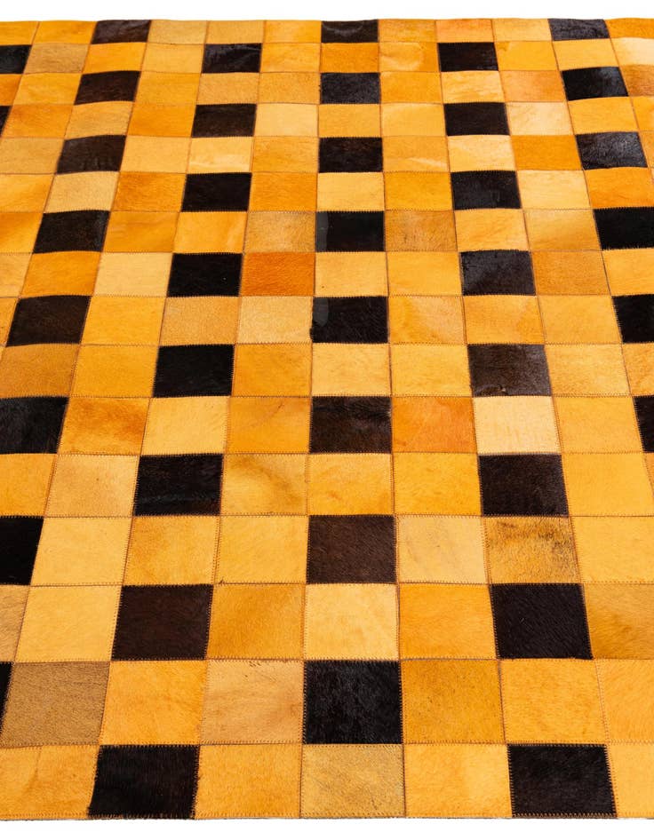 Detail image of  5' 2 x 8' Cowhide Stocks Rug