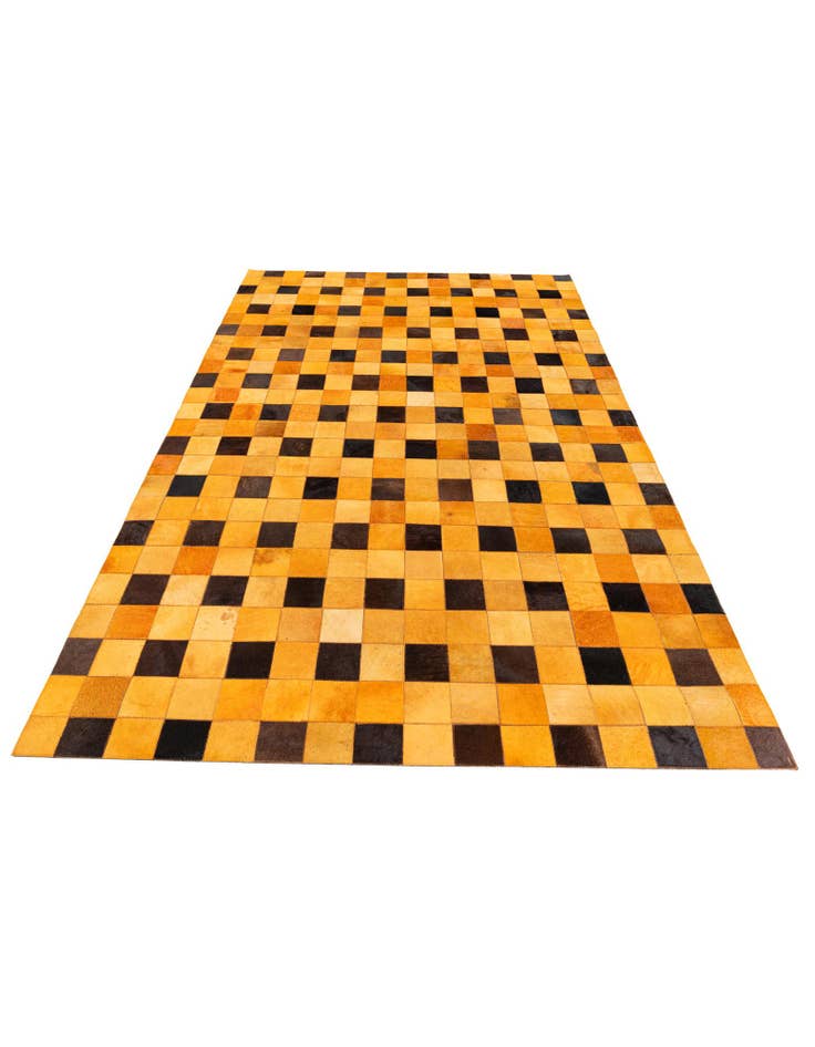 Detail image of  5' 1 x 8' Cowhide Stocks Rug