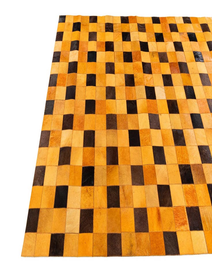 Detail image of  5' 1 x 8' Cowhide Stocks Rug