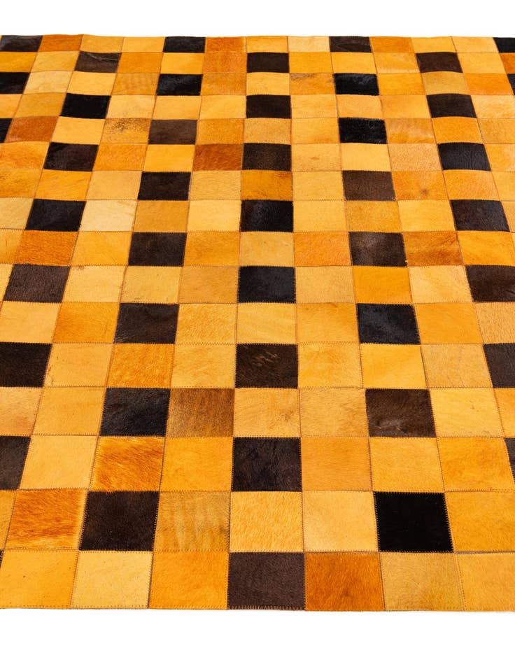 Detail image of  5' 1 x 8' Cowhide Stocks Rug