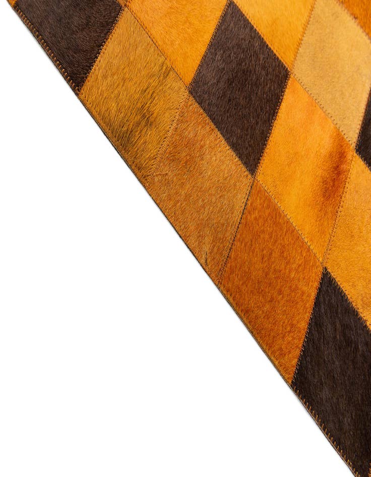 Detail image of  5' 1 x 8' Cowhide Stocks Rug