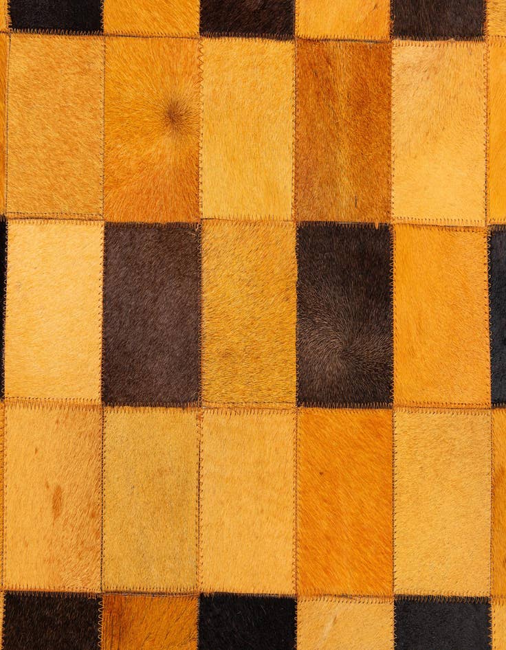 Detail image of  5' 1 x 8' Cowhide Stocks Rug