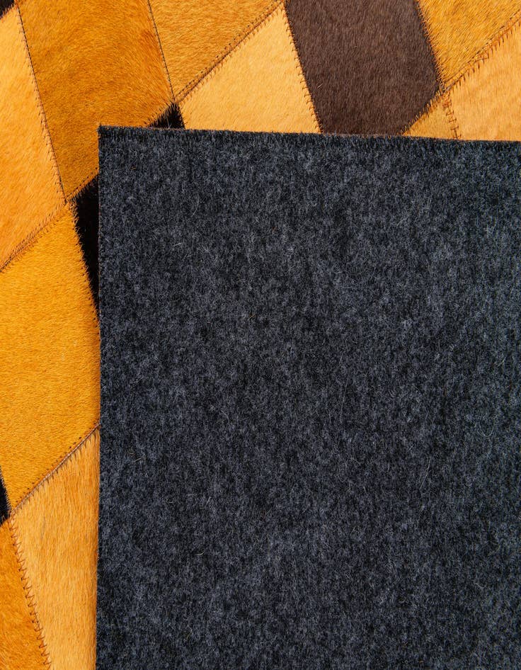 Detail image of  5' 1 x 8' Cowhide Stocks Rug