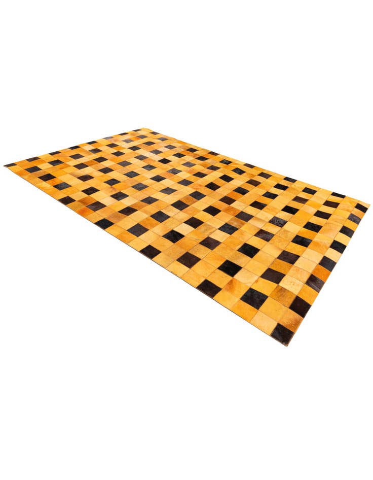 Detail image of  5' 1 x 8' Cowhide Stocks Rug