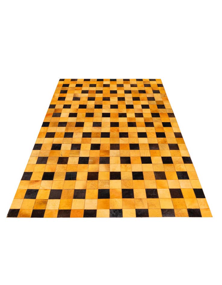 Detail image of  5' 1 x 8' Cowhide Stocks Rug