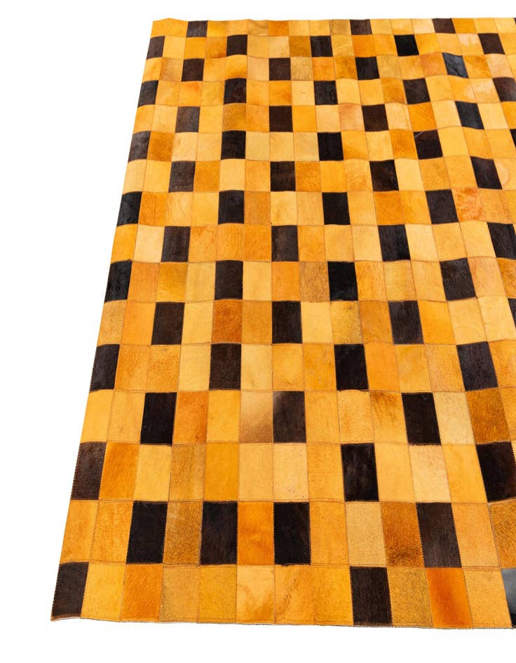 Detail image of  5' 1 x 8' Cowhide Stocks Rug