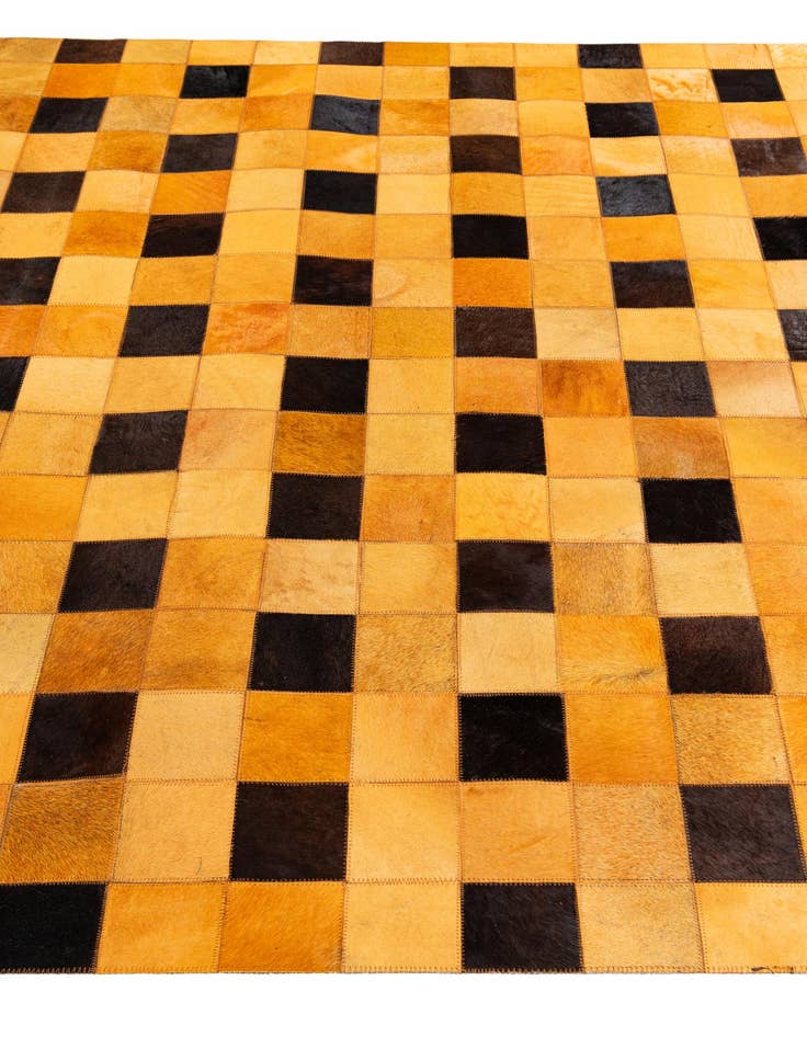 Detail image of  5' 1 x 8' Cowhide Stocks Rug