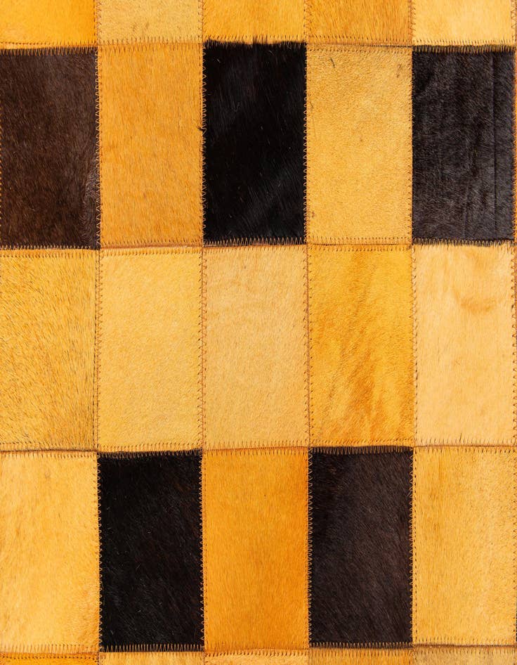Detail image of  5' 1 x 8' Cowhide Stocks Rug