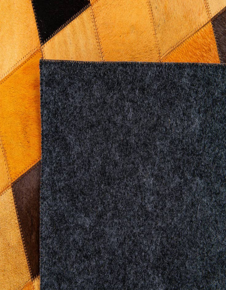 Detail image of  5' 1 x 8' Cowhide Stocks Rug