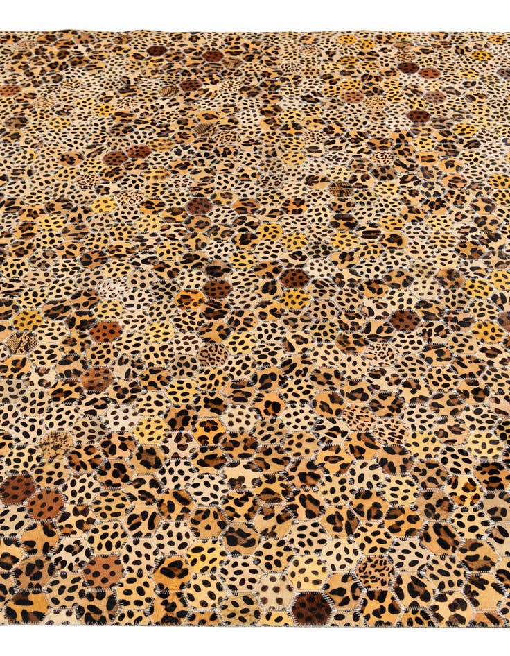 Detail image of  5' x 8' Cowhide Stocks Rug