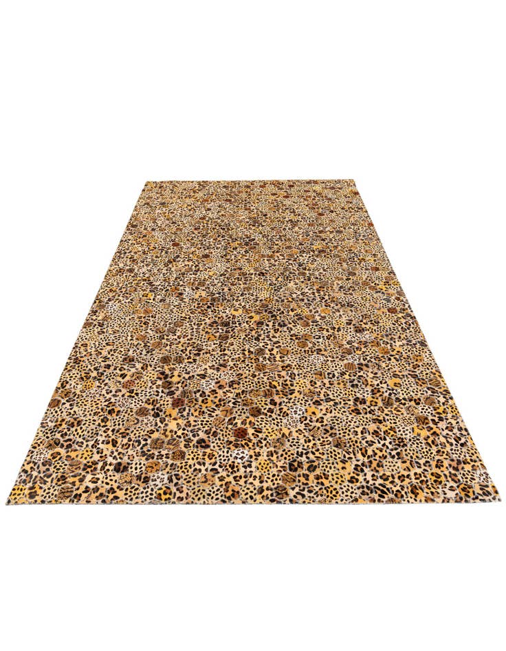 Detail image of  4' 11 x 7' 11 Cowhide Stocks Rug