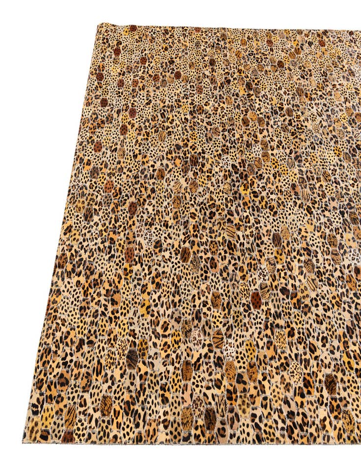 Detail image of  4' 11 x 7' 11 Cowhide Stocks Rug