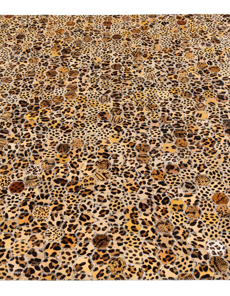 Detail image of  4' 11 x 7' 11 Cowhide Stocks Rug